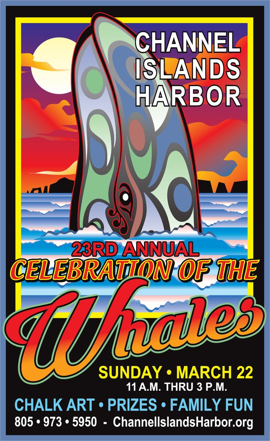 Oxnard Resident Designs Celebration of the Whales Festival Poster